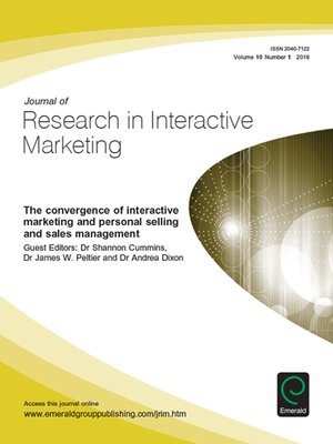 cover image of Journal of Research in Interactive Marketing, Volume 10, Number 1
